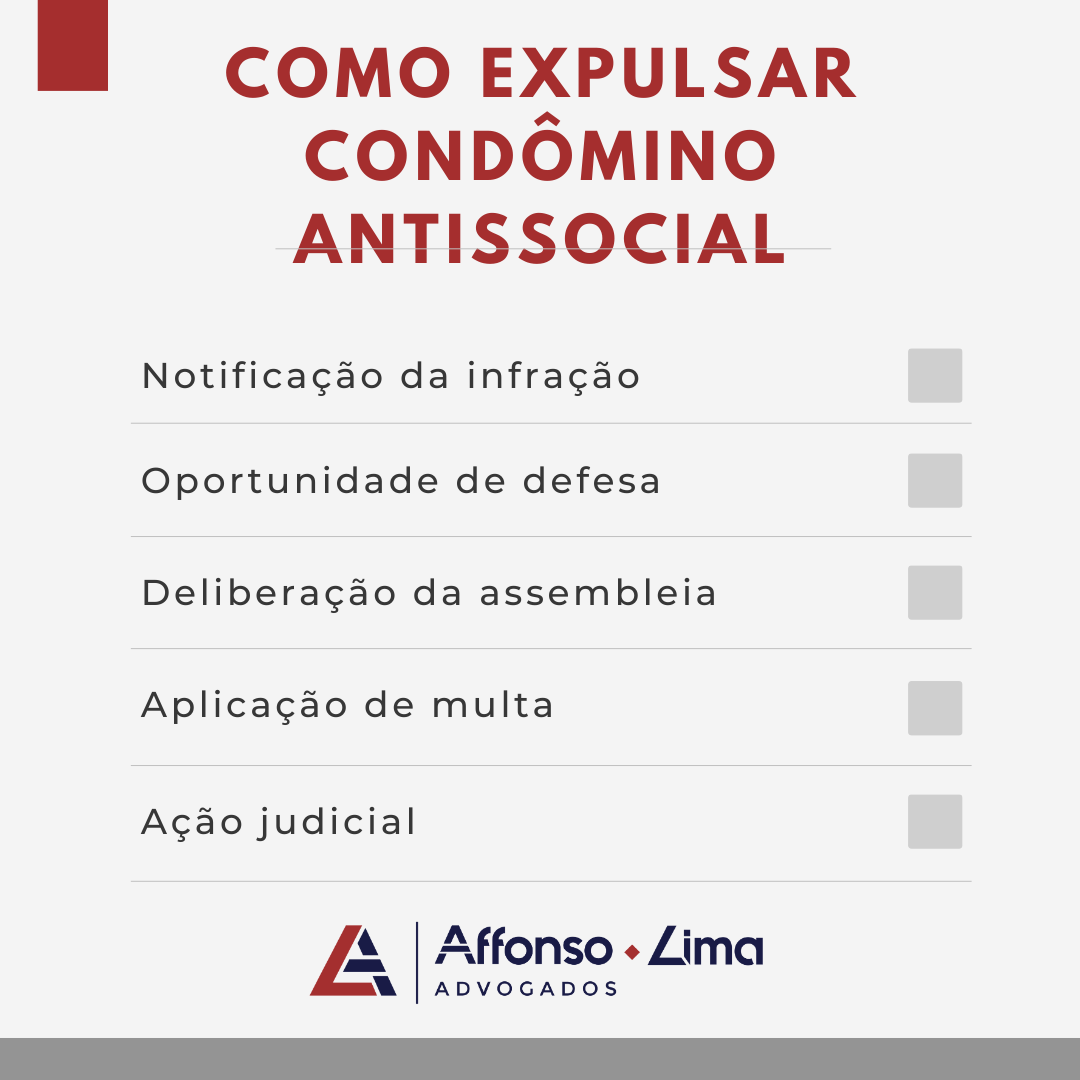 condômino antissocial 9 - lista indicando o que fazer para expulsar um condômino antissocial