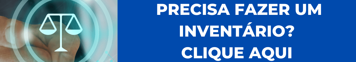 Inventário - foto de uma pessoa apertando uma animação com uma balança. Ao lado, um banner com a chamada precisa fazer um inventário? Clqiue aqui!